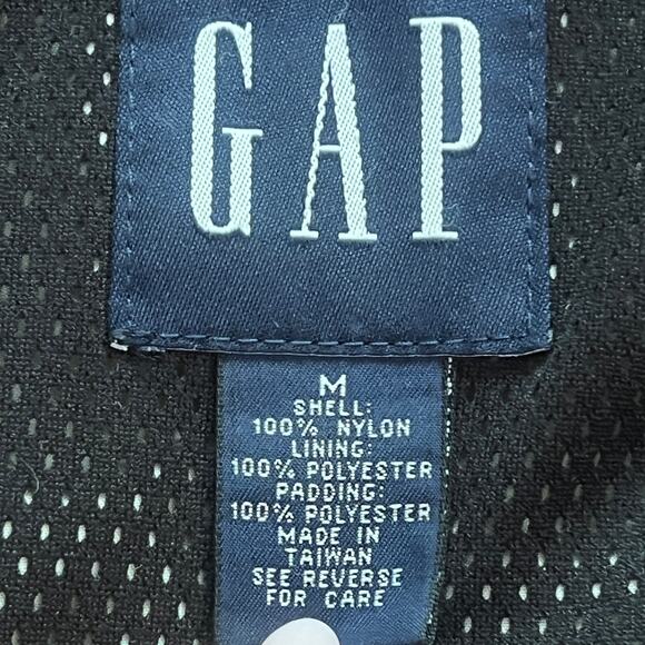 GAP Men’s Medium Padded Nylon Jacket Hooded Full Zip Taupe Outdoor Coat - Picture 3 of 11